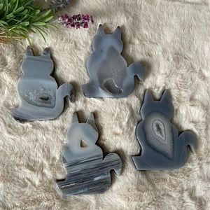 Agate druzy cats